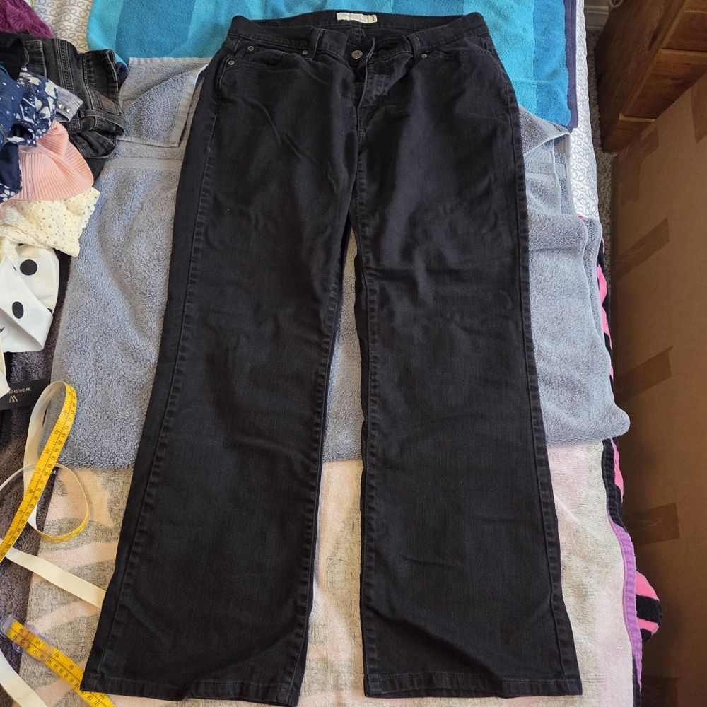 Levi's 529 Curvy Bootcut Black Denim Jeans